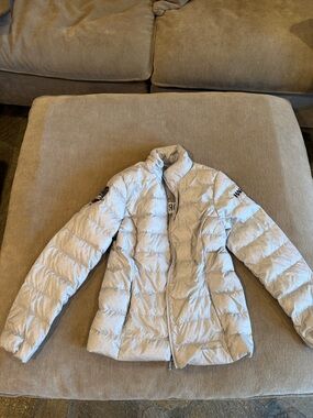 Eddie Bauer Silver Light Quilted Down Jacket